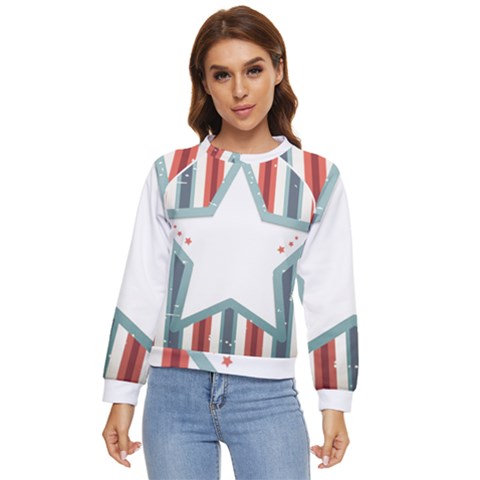 Star-decorative-embellishment-6aa070a89baeccaaaca156bbe13c325f Women s Long Sleeve Raglan T-shirt by saad11