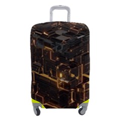 Cube Forma Glow 3d Volume Luggage Cover (small) by Bedest