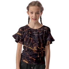 Cube Forma Glow 3d Volume Kids  Cut Out Flutter Sleeves by Bedest
