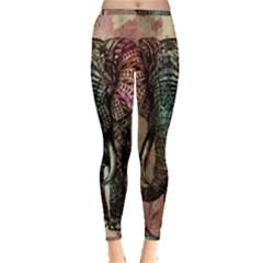 Tribal Elephant Inside Out Leggings by Ndabl3x
