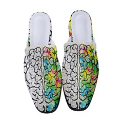 Brain Mind Psychology Idea Drawing Short Overalls Women s Classic Backless Heels by Azkajaya
