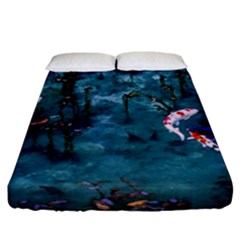 Fish Koi Carp Fitted Sheet (california King Size) by Cemarart
