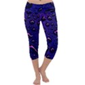Purple Waterdrops Water Drops Capri Yoga Leggings View1