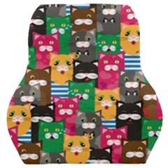 Cat Funny Colorful Pattern Car Seat Back Cushion  by Grandong