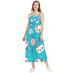 Cat Bunny Boho Sleeveless Summer Dress by Grandong