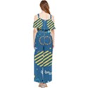 Flat Design Geometric Shapes Background Draped Sleeveless Chiffon Jumpsuit View2