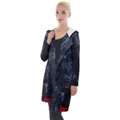 Abstract Tech Computer Motherboard Technology Hooded Pocket Cardigan by Cemarart