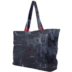 Abstract Tech Computer Motherboard Technology Simple Shoulder Bag by Cemarart