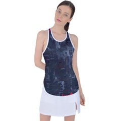 Abstract Tech Computer Motherboard Technology Racer Back Mesh Tank Top by Cemarart