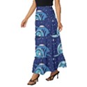 Cat Astronaut Space Suit Pattern Tiered Ruffle Maxi Skirt View2
