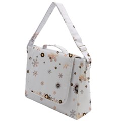 Golden-snowflake Box Up Messenger Bag by saad11