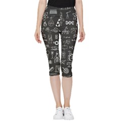 Doodle Art Chemistry Art Inside Out Lightweight Velour Capri Leggings  by Cemarart