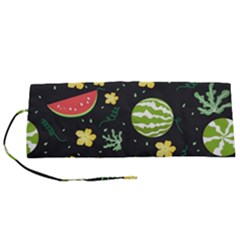 Watermelon Doodle Pattern Roll Up Canvas Pencil Holder (s) by Cemarart