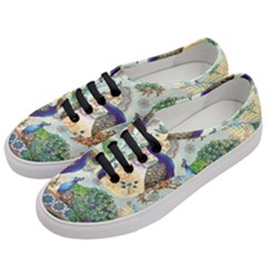 Royal Peacock Feather Art Fantasy Women s Classic Low Top Sneakers by Cemarart