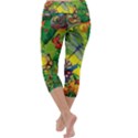 The Chameleon Colorful Mushroom Jungle Flower Insect Summer Dragonfly Capri Yoga Leggings View4