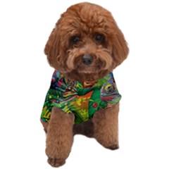 The Chameleon Colorful Mushroom Jungle Flower Insect Summer Dragonfly Dog T-shirt by Cemarart