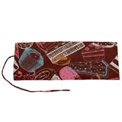 Sweet Food Seamless Pattern Roll Up Canvas Pencil Holder (s) by Cemarart