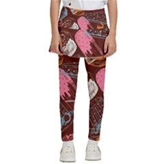 Sweet Food Seamless Pattern Kids  Skirted Pants by Cemarart