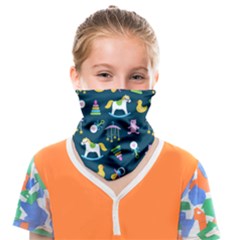 Cute Babies Toys Seamless Pattern Face Covering Bandana (kids) by Ndabl3x