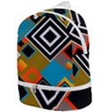 Retro Pattern Abstract Art Colorful Square Zip Bottom Backpack View1