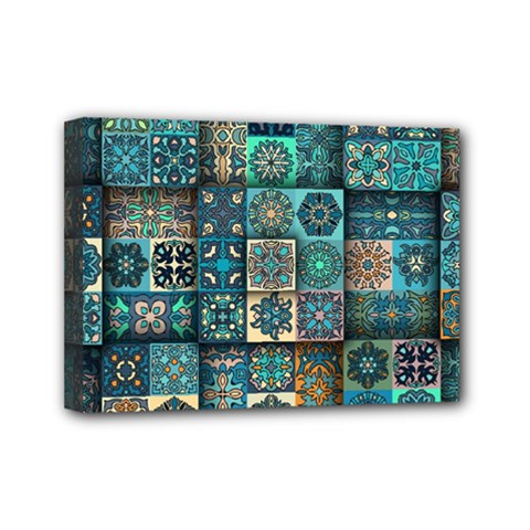 Texture Pattern Abstract Colorful Digital Art Mini Canvas 7  X 5  (stretched) by Ndabl3x