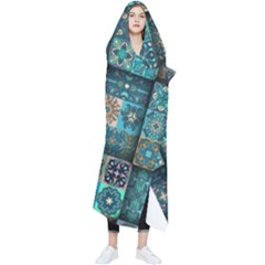 Texture Pattern Abstract Colorful Digital Art Wearable Blanket by Ndabl3x
