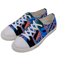 Fantasy City Architecture Building Cityscape Women s Low Top Canvas Sneakers by Cemarart