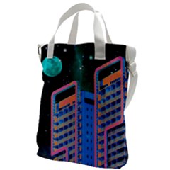 Fantasy City Architecture Building Cityscape Canvas Messenger Bag by Cemarart