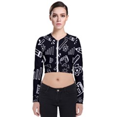 Knowledge Drawing Education Science Long Sleeve Zip Up Bomber Jacket by Proyonanggan