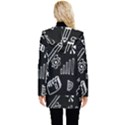 Knowledge Drawing Education Science Button Up Hooded Coat  View2