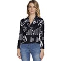 Knowledge Drawing Education Science Women s Long Sleeve Revers Collar Cropped Jacket View1