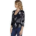 Knowledge Drawing Education Science Women s Casual 3/4 Sleeve Spring Jacket View2
