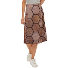 Wooden Triangles Texture, Wooden ,texture, Wooden Midi Panel Skirt by nateshop
