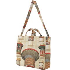 Egyptian Architecture Column Square Shoulder Tote Bag by Proyonanggan
