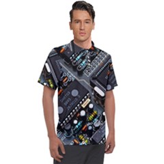 Motherboard Board Circuit Electronic Technology Men s Polo T-shirt by Cemarart