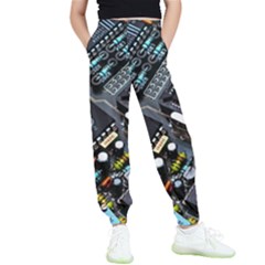 Motherboard Board Circuit Electronic Technology Kids  Joggers by Cemarart