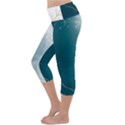 Background Flower Minimalist Lightweight Velour Capri Yoga Leggings View2