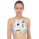 Graphic Design Geometric Background Halter Bikini Top View1