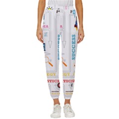 Startup Business Organization Women s Cropped Drawstring Pants by Grandong
