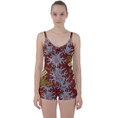 Authentic Aboriginal Art - Bushland Dreaming Tie Front Two Piece Tankini by hogartharts