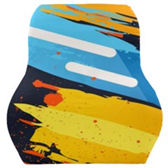 Colorful Paint Strokes Car Seat Back Cushion  by nateshop
