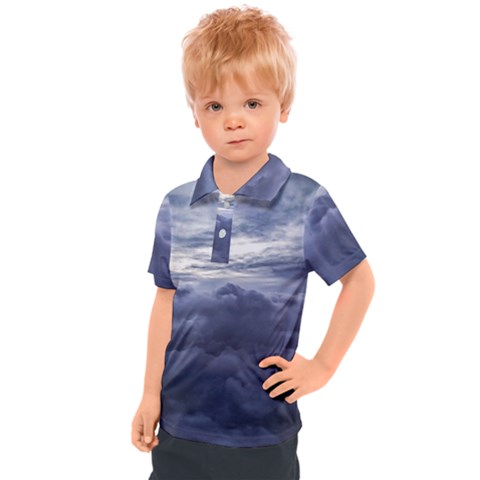 Majestic Clouds Landscape Kids  Polo T-shirt by dflcprintsclothing