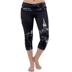 Photography Of Buildings New York City  Nyc Skyline Capri Yoga Leggings by Cemarart