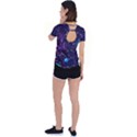 Realistic Night Sky With Constellations Back Circle Cutout Sports T-Shirt View2