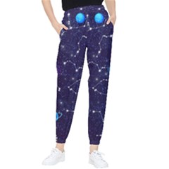 Realistic Night Sky With Constellations Women s Tapered Pants by Cemarart