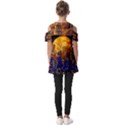 Skyline Frankfurt Abstract Moon Fold Over Open Sleeve Top View2