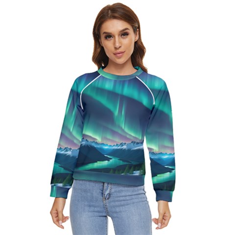 Valentines Day Heart Pattern Love Women s Long Sleeve Raglan T-shirt by Ndabl3x