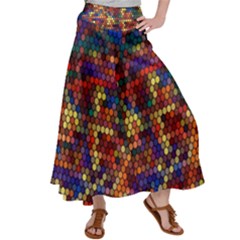 Zig Zag Pattern Geometric Design Women s Satin Palazzo Pants by Ndabl3x