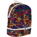 Zig Zag Pattern Geometric Design Zip Bottom Backpack View2