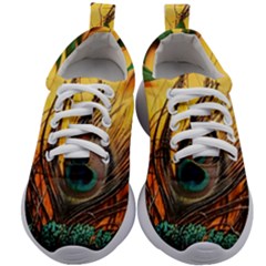 Sunset Illustration Water Night Sun Landscape Grass Clouds Painting Digital Art Drawing Kids Athletic Shoes by Cemarart